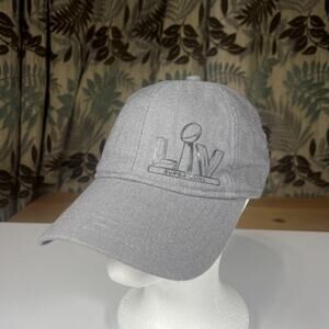 Super Bowl LIV Tampa Bay Men's Gray Strapback Adjustable Baseball Hat Cap